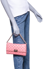 VALENTINO ROCKSTUD SPIKE NAPPA MEDIUM PINK