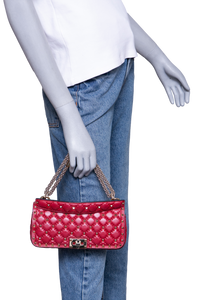 VALENTINO ROCKSTUD SPIKE LEATHER RED
