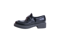 PRADA LOAFER MONOLITH SPAZZOLATO BLACK - 37 1/2 BR