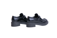 PRADA LOAFER MONOLITH SPAZZOLATO BLACK - 37 1/2 BR