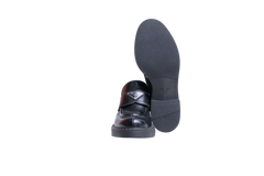 PRADA LOAFER MONOLITH SPAZZOLATO BLACK - 37 1/2 BR