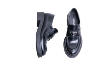 PRADA LOAFER MONOLITH SPAZZOLATO BLACK - 37 1/2 BR