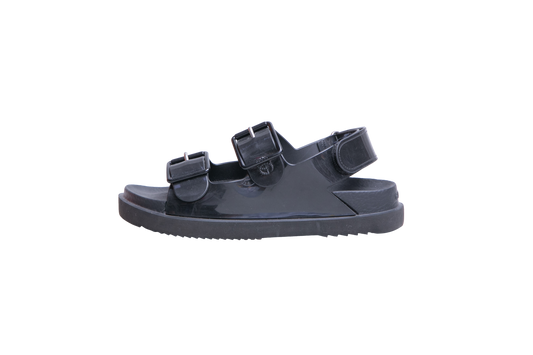 GUCCI SANDAL MINI DOUBLE G RUBBER BLACK - 35 BR