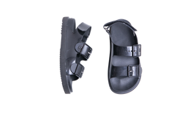 GUCCI SANDAL MINI DOUBLE G RUBBER BLACK - 35 BR