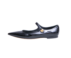 VALENTINO BALLET FLATS TIPTOE PATENT BLACK - 37 BR