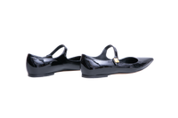 VALENTINO BALLET FLATS TIPTOE PATENT BLACK - 37 BR