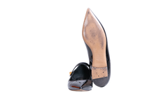 VALENTINO BALLET FLATS TIPTOE PATENT BLACK - 37 BR