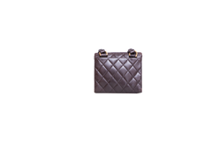CHANEL VINTAGE QUILTED ENVELOPE FLAP LAMBSKIN BROWN