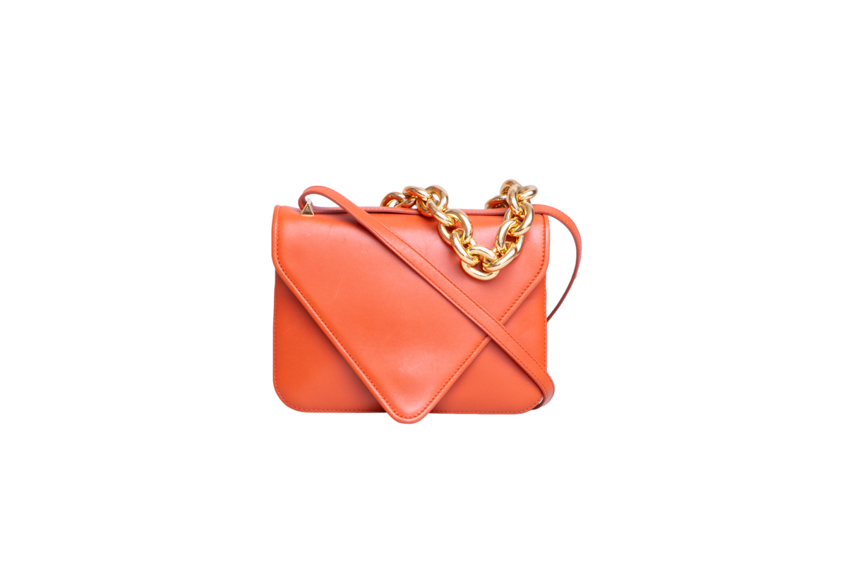 BOTTEGA MOUNT ENVELOPE CROSSBODY ORANGE