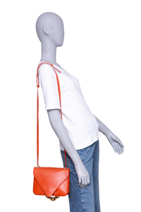 BOTTEGA MOUNT ENVELOPE CROSSBODY ORANGE