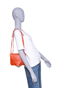 BOTTEGA MOUNT ENVELOPE CROSSBODY ORANGE