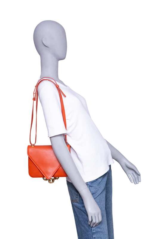 BOTTEGA MOUNT ENVELOPE CROSSBODY ORANGE