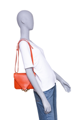 BOTTEGA MOUNT ENVELOPE CROSSBODY ORANGE