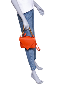 BOTTEGA MOUNT ENVELOPE CROSSBODY ORANGE
