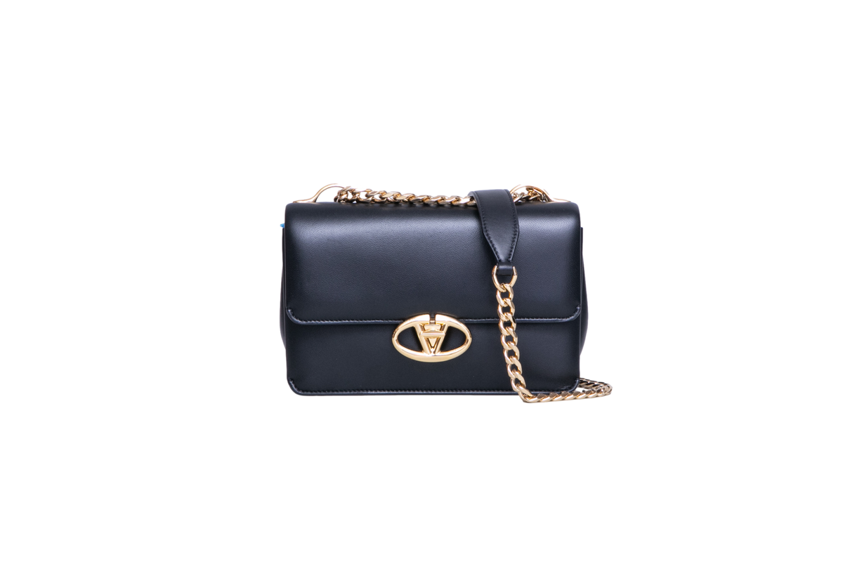 VALENTINO VLOGO SIGNATURE LEATHER BLACK