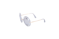 D&G ROUND CRYSTAL/GLITTER SILVER ACETATE