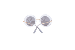 D&G ROUND CRYSTAL/GLITTER SILVER ACETATE