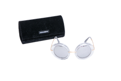 D&G ROUND CRYSTAL/GLITTER SILVER ACETATE
