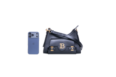 BALMAIN B-BUZZ SHOULDER BAG LEATHER BLACK