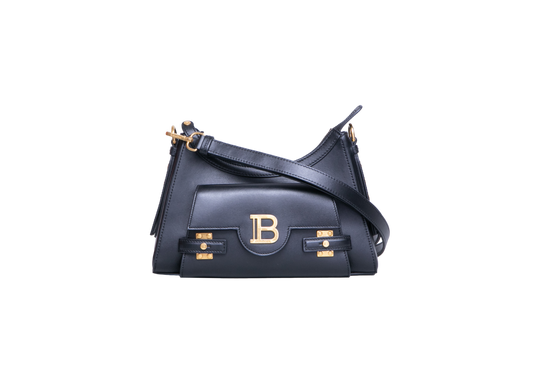 BALMAIN B-BUZZ SHOULDER BAG LEATHER BLACK
