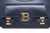 BALMAIN B-BUZZ SHOULDER BAG LEATHER BLACK