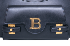 BALMAIN B-BUZZ SHOULDER BAG LEATHER BLACK