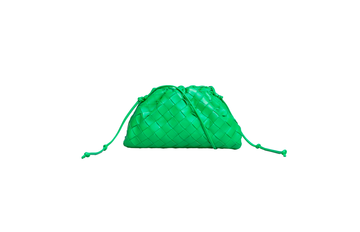 BOTTEGA VENETA MINI POUCH INTRECCIATO PARAKEET
