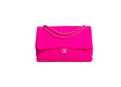 CHANEL CLASSIC FLAP MAXI MATELASSÊ NEON PINK