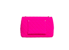 CHANEL CLASSIC FLAP MAXI MATELASSÊ NEON PINK