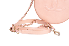 CHANEL ROUND AS EARTH CC CROSSBODY BAG PEACH