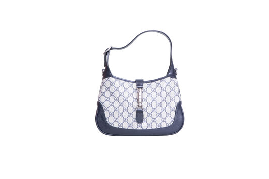 GUCCI JACKIE 1961 SMALL GG COATED CANVAS NAVY