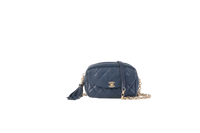 CHANEL CC DIAMOND LAMBSKIN NAVY