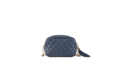 CHANEL CC DIAMOND LAMBSKIN NAVY