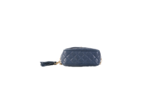 CHANEL CC DIAMOND LAMBSKIN NAVY