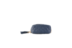 CHANEL CC DIAMOND LAMBSKIN NAVY
