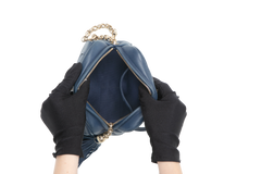 CHANEL CC DIAMOND LAMBSKIN NAVY