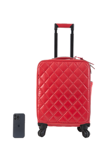 CHANEL COCO CASE TROLLEY IN BI-COLOR RED