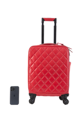 CHANEL COCO CASE TROLLEY IN BI-COLOR RED