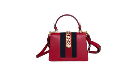 GUCCI SYLVIE SMALL RED SHOULDER