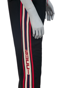 DESAPEGO GRAZI MASSAFERA GUCCI PANTS JOGGING BLACK & RED