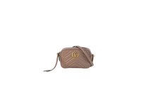 GUCCI CAMERA BAG MINI GG MARMONT TAN BEIGE