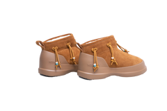 MOON BOOT BOOTS LUNA LOW BEADS SUEDE TAN - 39 BR