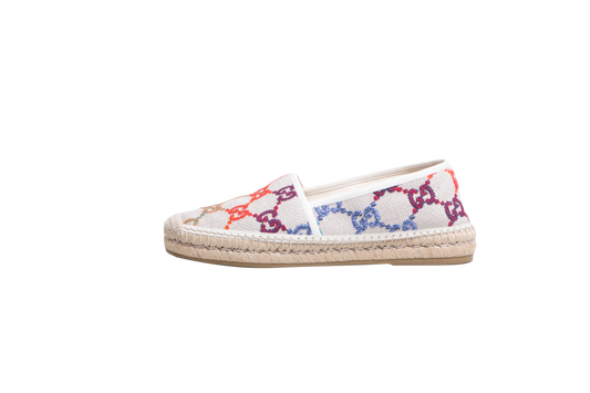 GUCCI ESPADRILLE BEIGE GG PSYCHEDELIC - 40 1/2 BR