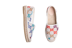 GUCCI ESPADRILLE BEIGE GG PSYCHEDELIC - 40 1/2 BR