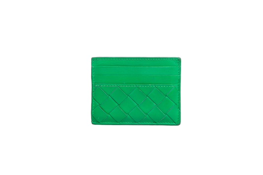BOTTEGA HOLDER CARD INTRECCIATO GREEN