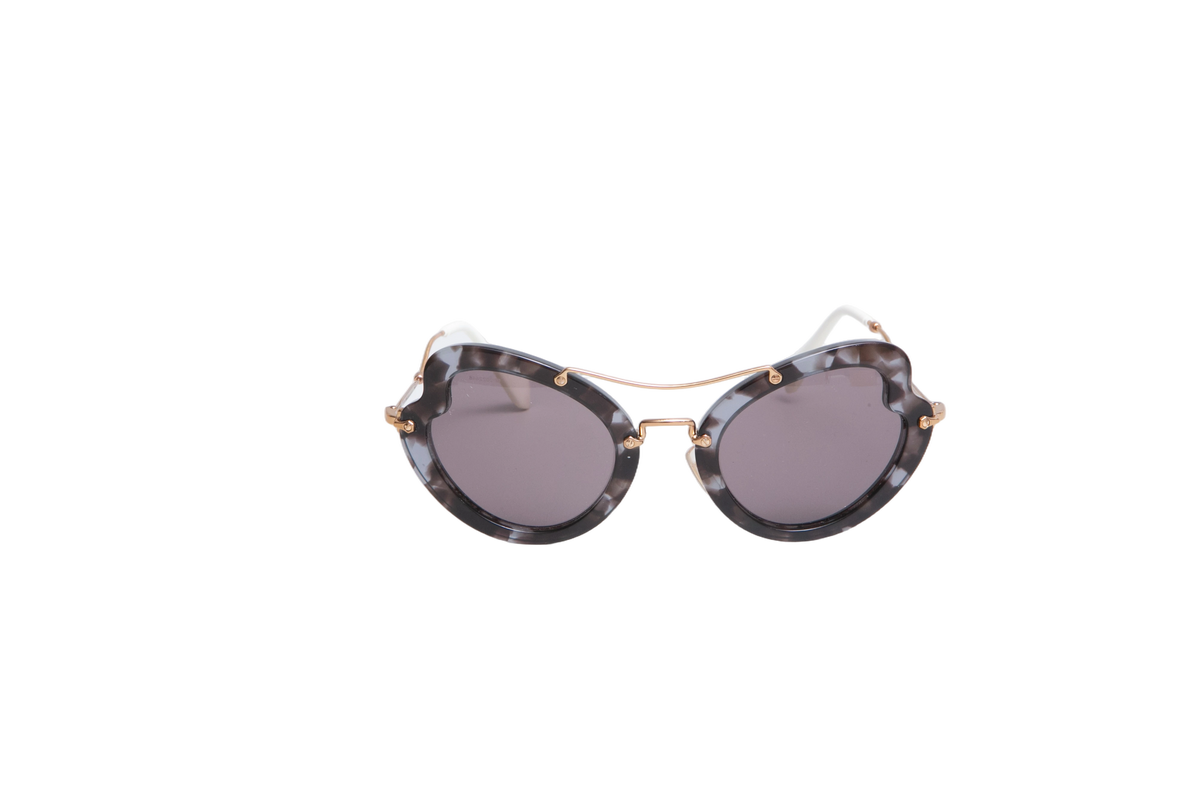 MIU MIU OVERSIZED RIMLESS GRADIENT PURPLE