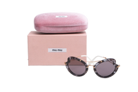 MIU MIU OVERSIZED RIMLESS GRADIENT PURPLE