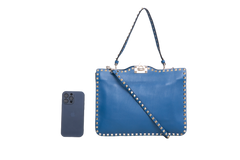 VALENTINO MESSENGER FLAP ROCKSTUD SEA BOTTOM