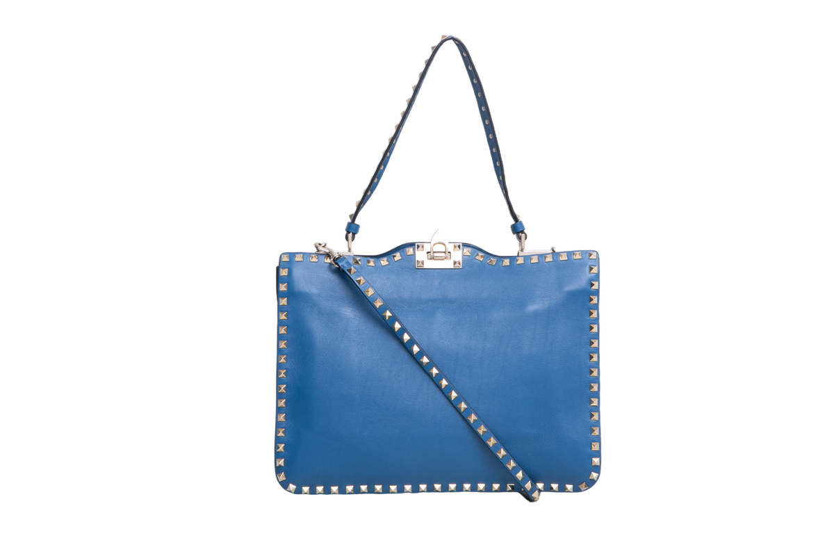 VALENTINO MESSENGER FLAP ROCKSTUD SEA BOTTOM