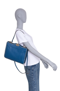 VALENTINO MESSENGER FLAP ROCKSTUD SEA BOTTOM